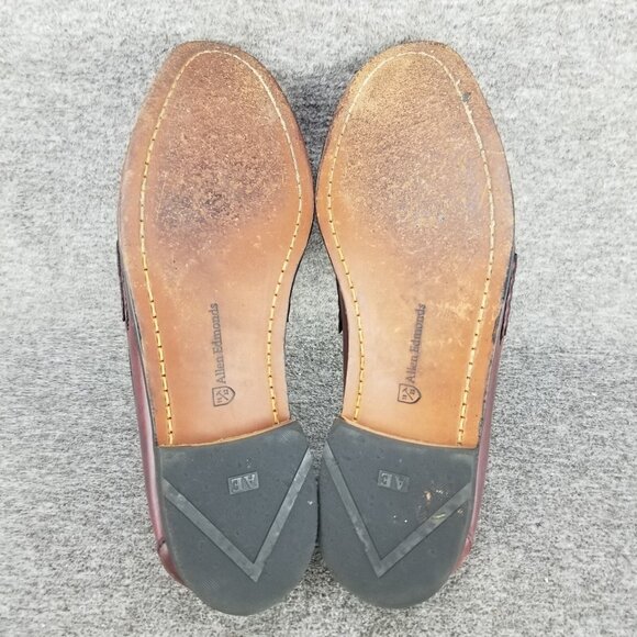 ALLEN EDMONDS Schreier 50193 Burgundy Leather Tassel Loafers Shoes Men\'s Size 9E main image 9